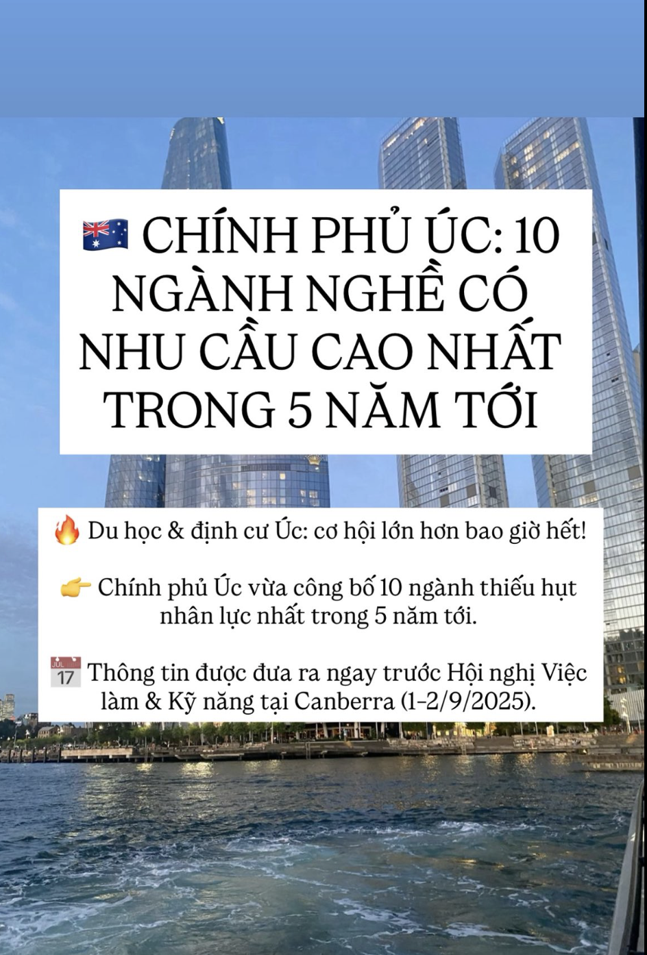 🇦🇺 Chính phủ Úc công bố 10 ngành nghề có nhu cầu cao nhất trong 5 năm tới